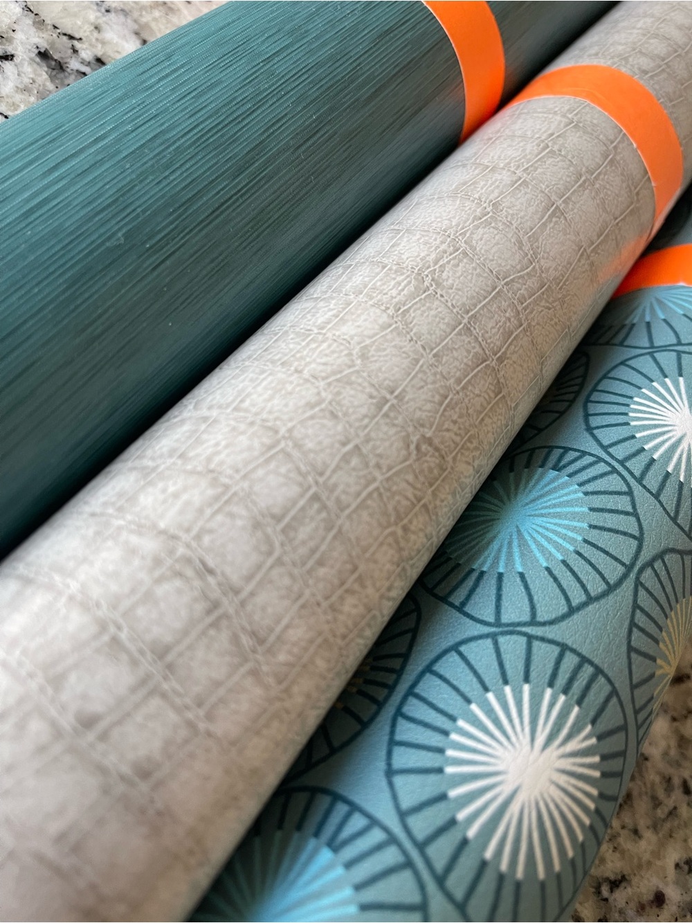 4.5 yards in a Set of Three Decorative Vinyl Rolls as shown - Picture 5 of 5